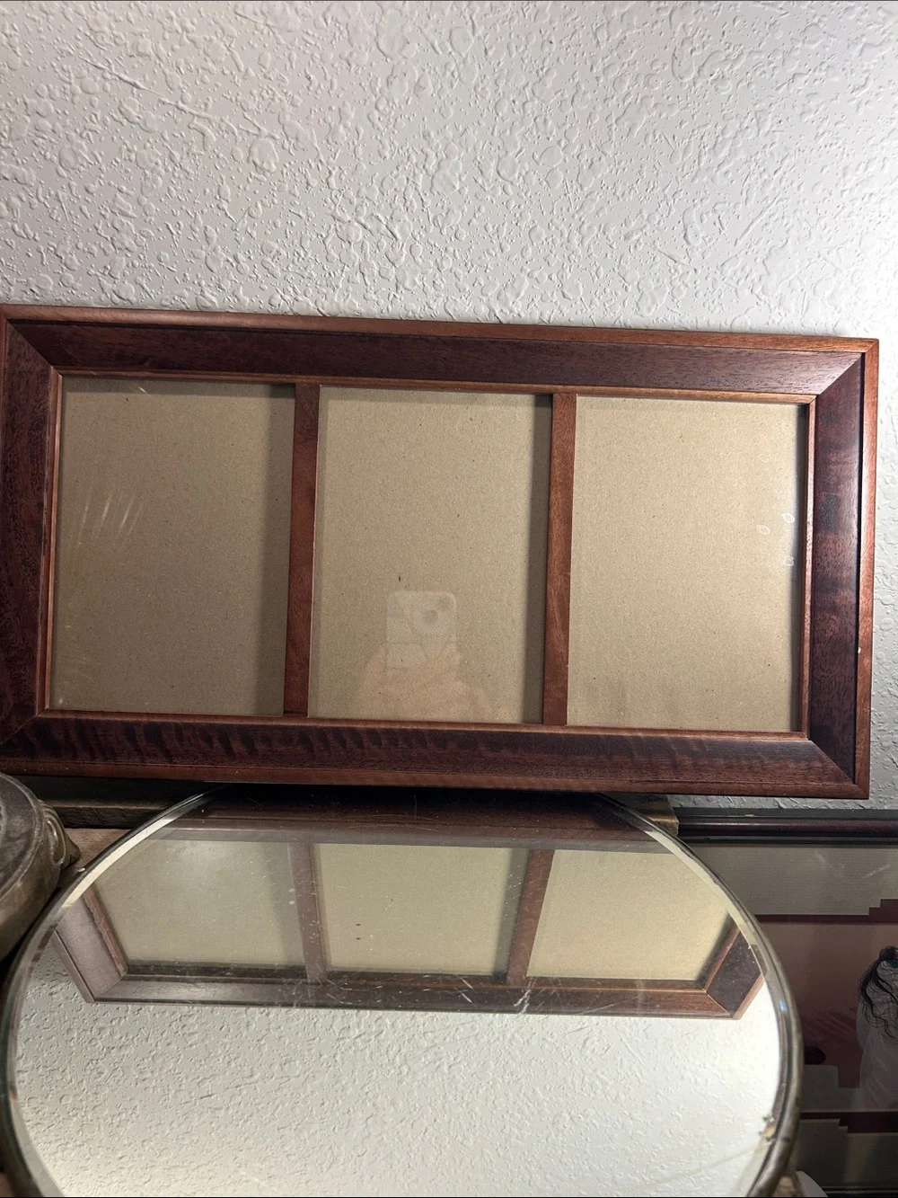 Fetco Rich Brown Multi-Opening Wood Photo Frame